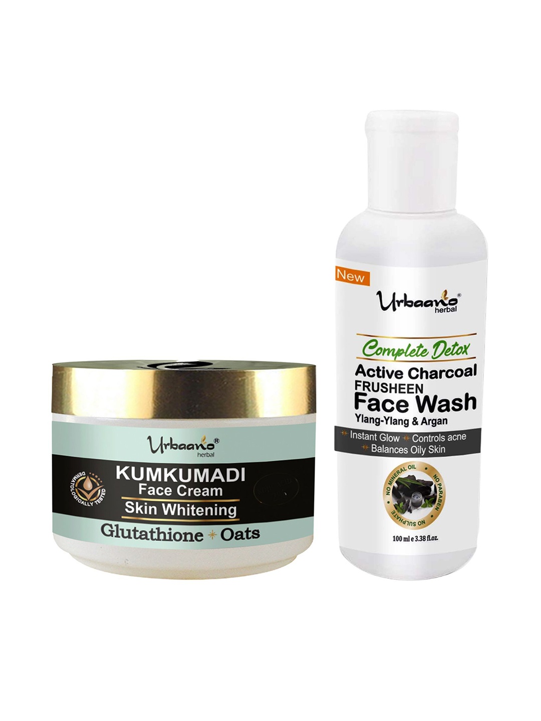 

Urbaano Herbal Set Of 2 Face Cream & Vitamin C Face Wash, White