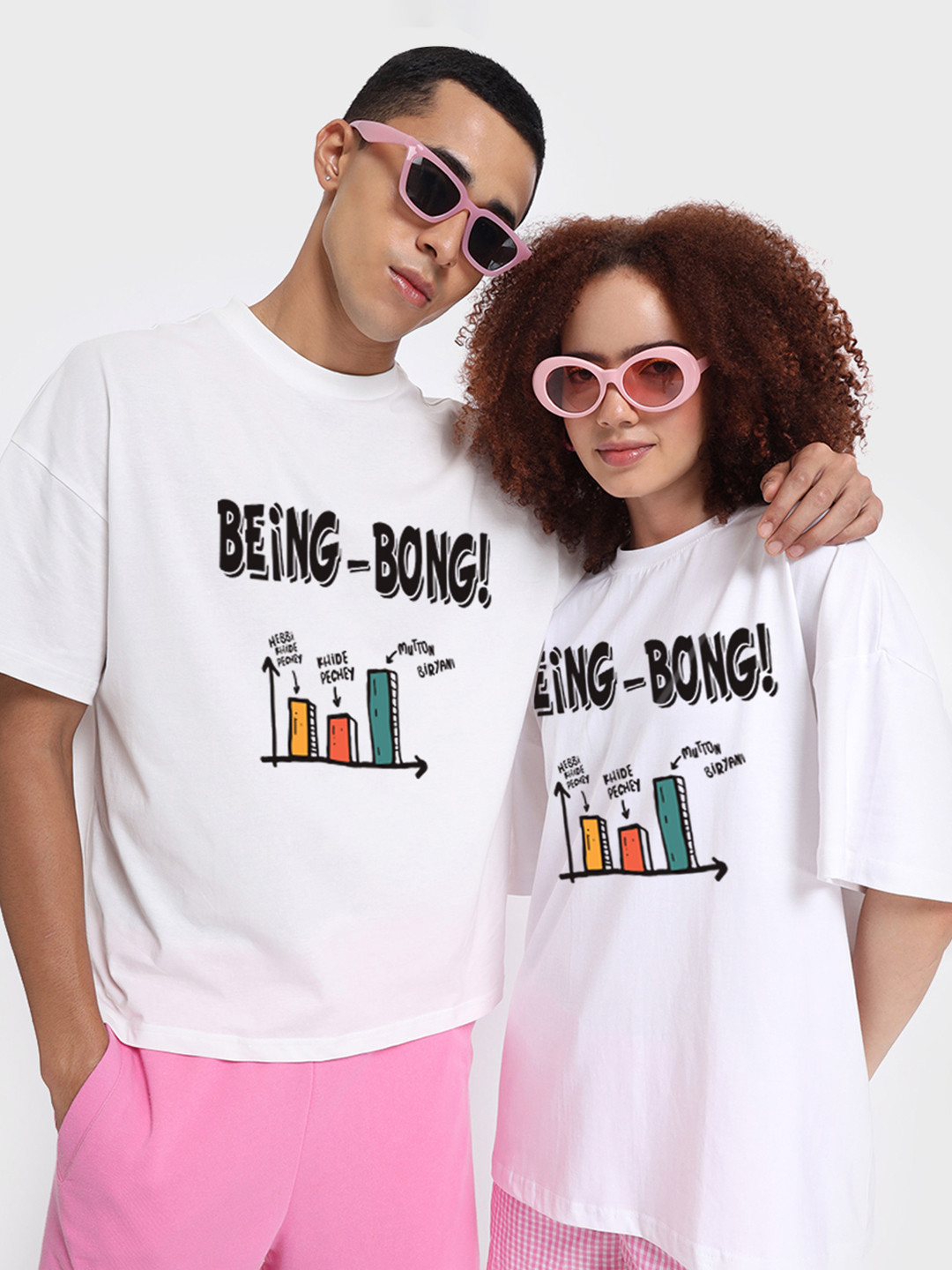 

Bewakoof Unisex Typography Printed Cotton Loose T-Shirt, Cream