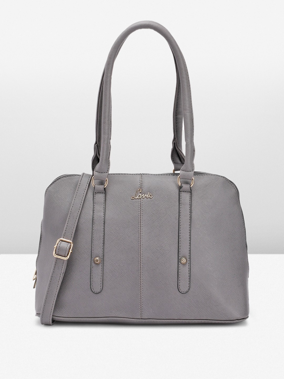 

Lavie Clarmed Dome Sat Textured Shoulder Bag, Grey