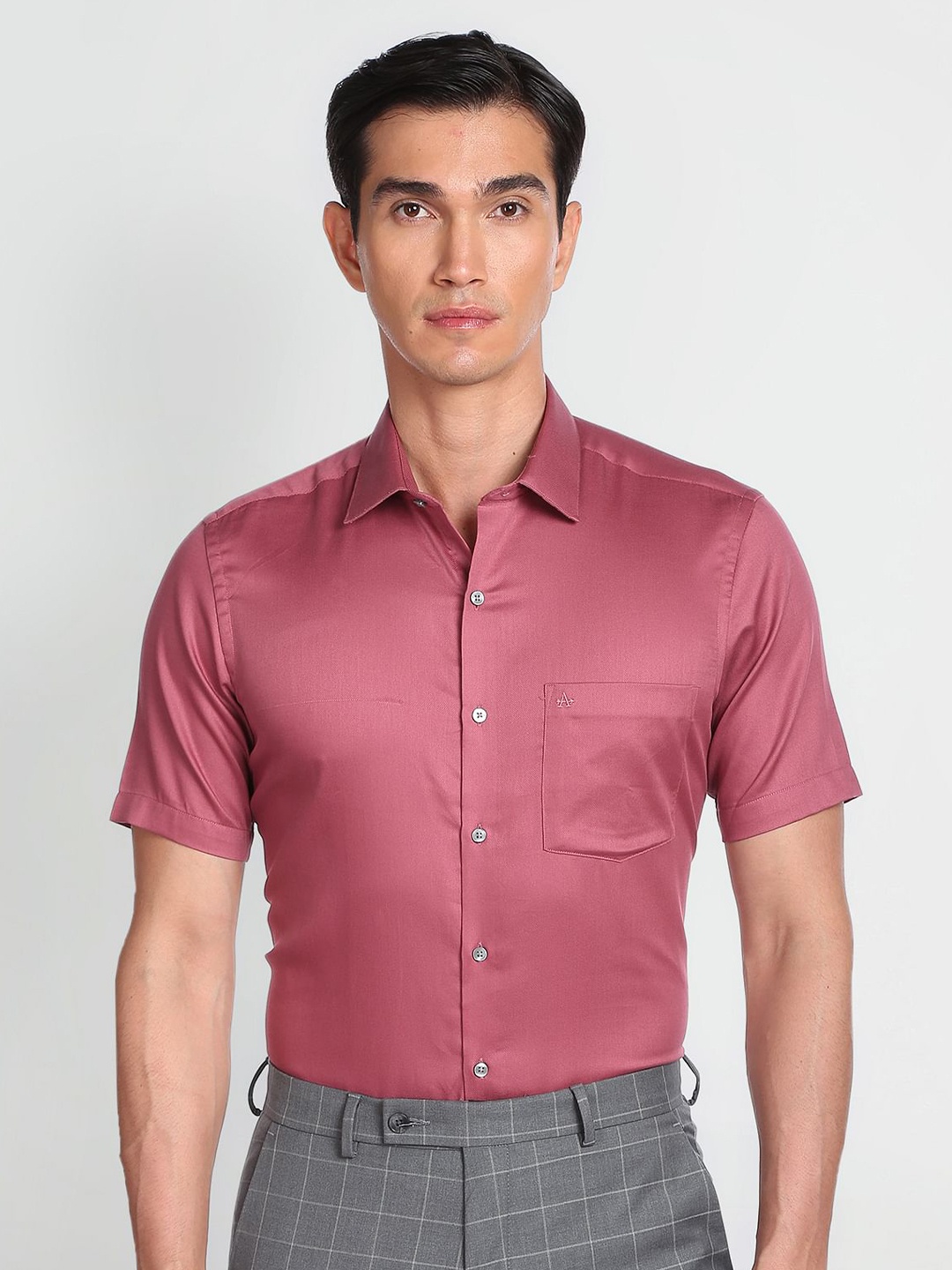 

Arrow Spread Collar Dobby Cotton Casual Shirt, Pink