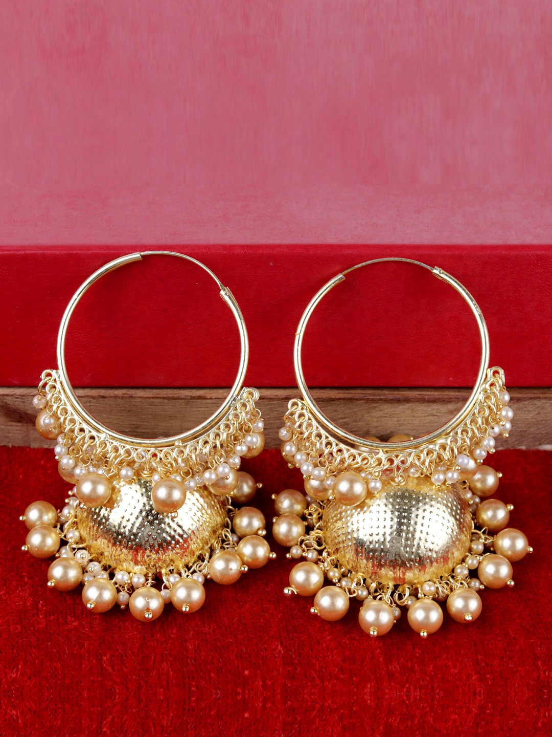 

VAGHBHATT Gold-Plated Classic Jhumkas Earrings