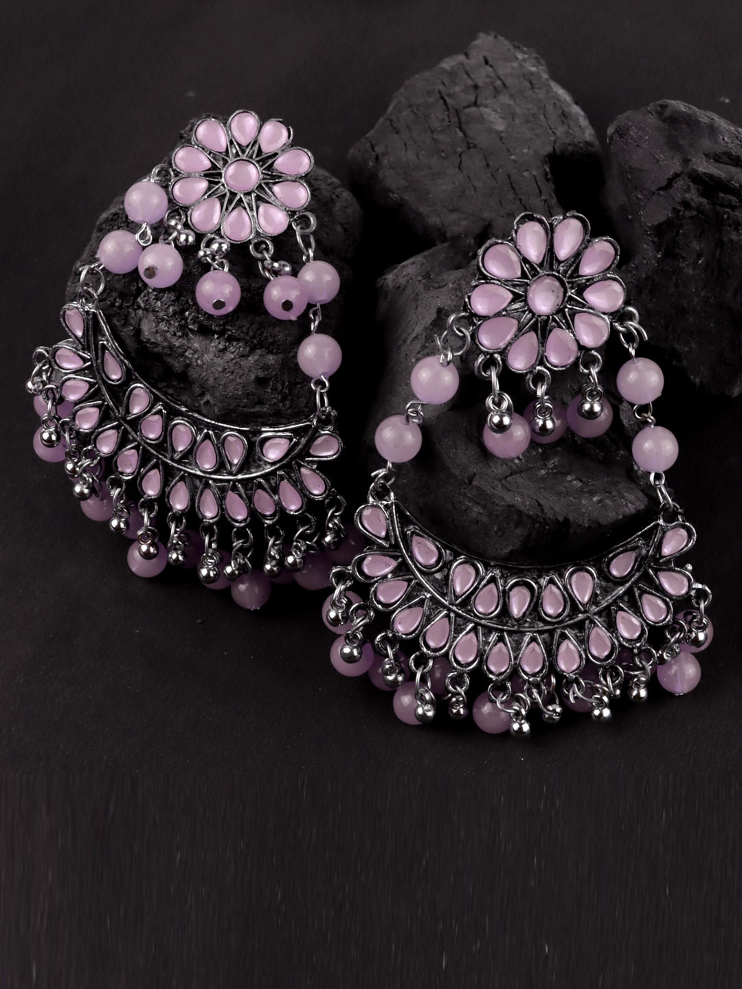 

VAGHBHATT Silver-Plated Classic Chandbalis Earrings