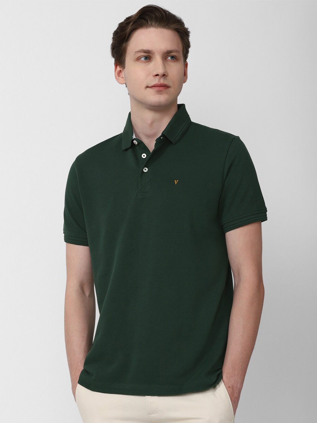

Van Heusen Sport Polo Collar Cotton T-shirt, Green
