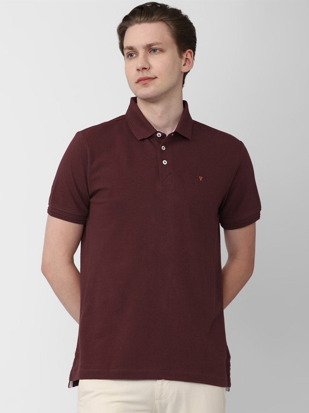 

Van Heusen Sport Polo Collar Cotton T-shirt, Brown