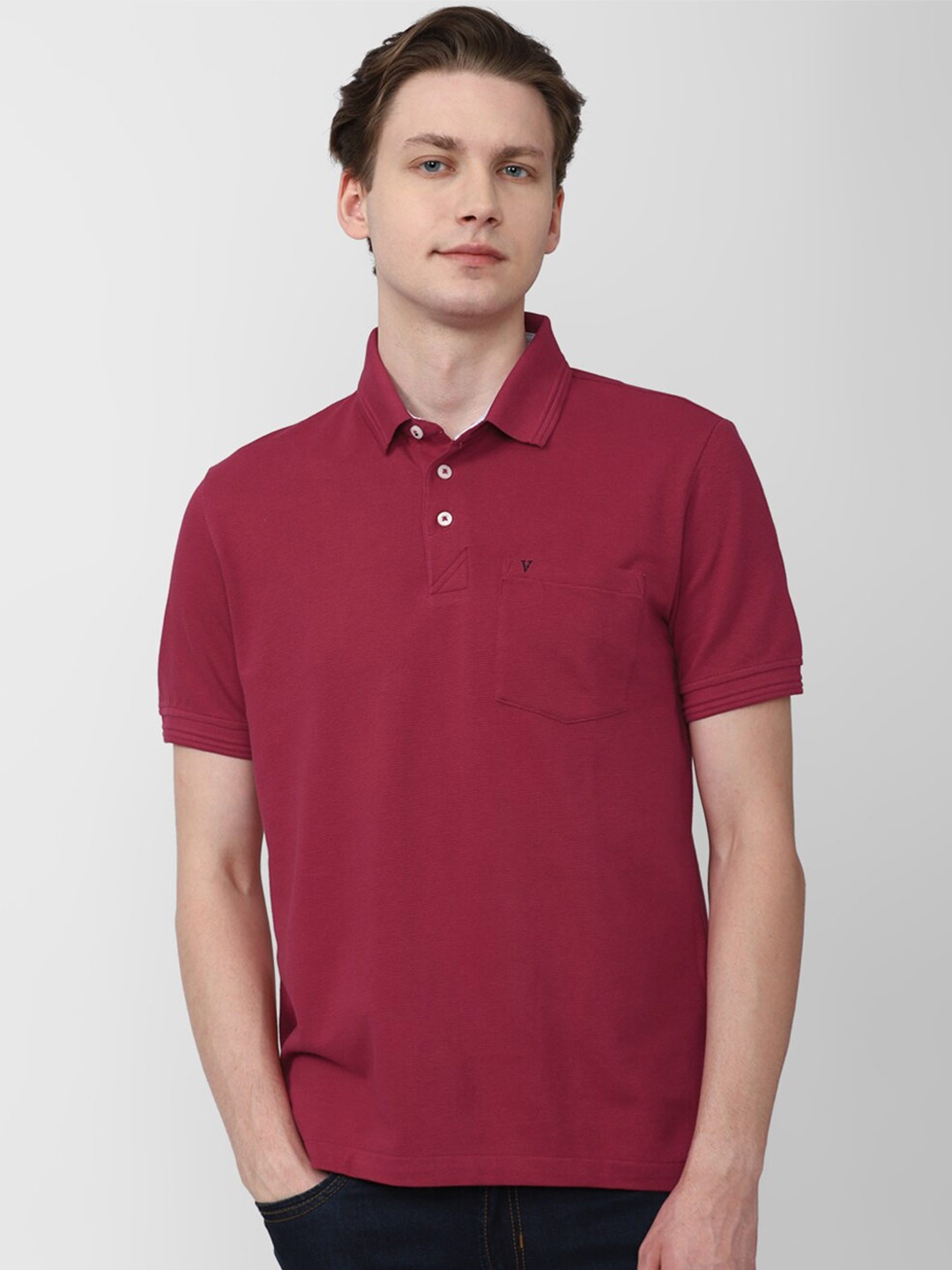 

Van Heusen Sport Polo Collar Cotton T-shirt, Red