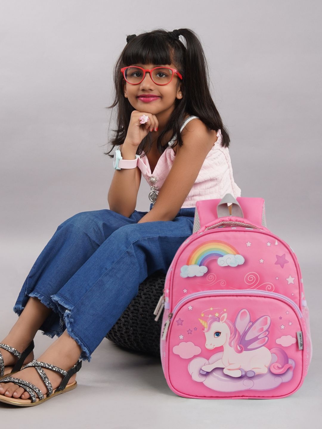 

VISMIINTREND Kids Printed Unicorn Backpack School Bags for Girls, Pink