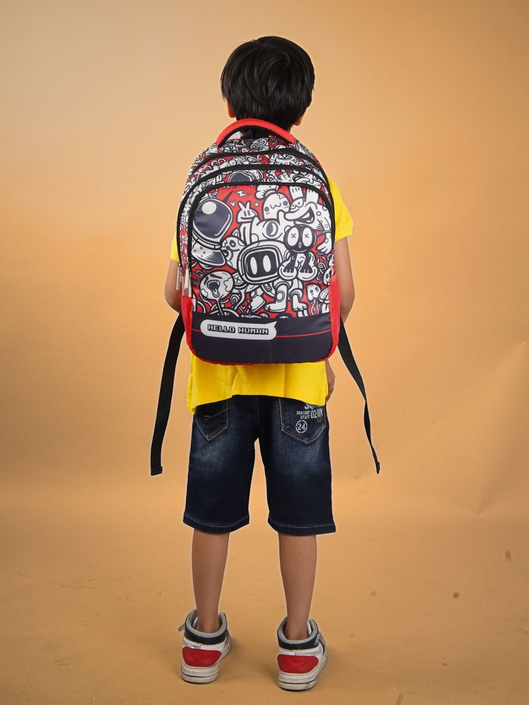 

VISMIINTREND Kids Graphic Printed Lightweight Water Resistant School Bag, Black