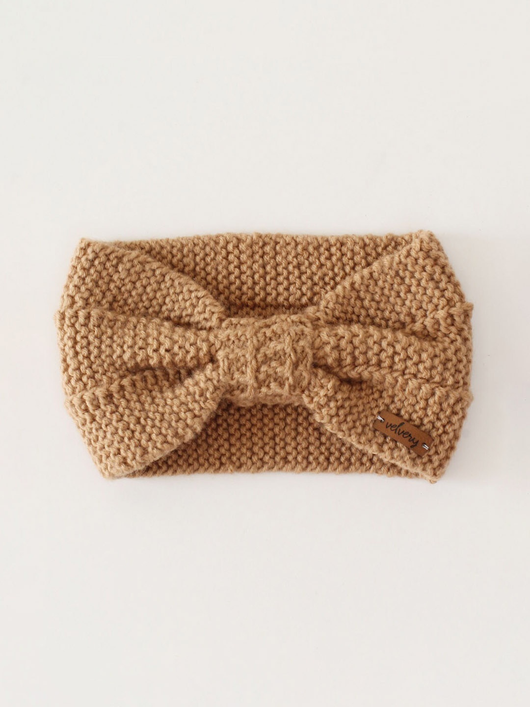 

Velvery Women Self-Design Woollen Chill Wrap Headband, Beige