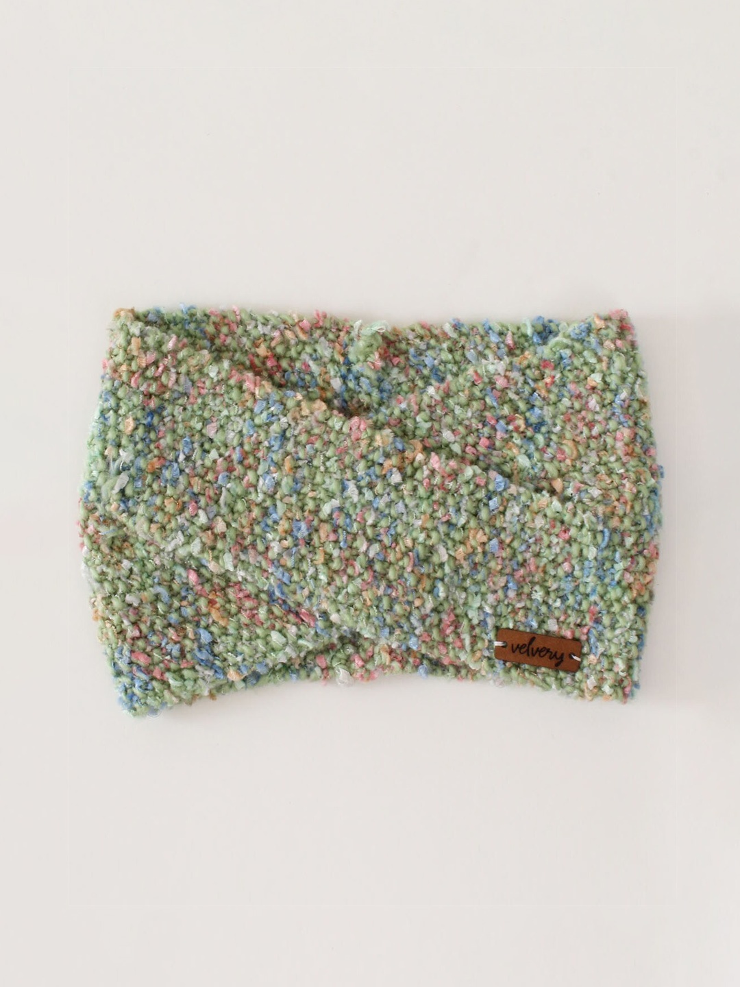 

Velvery Women Woollen Chill Wrap Headband, Green