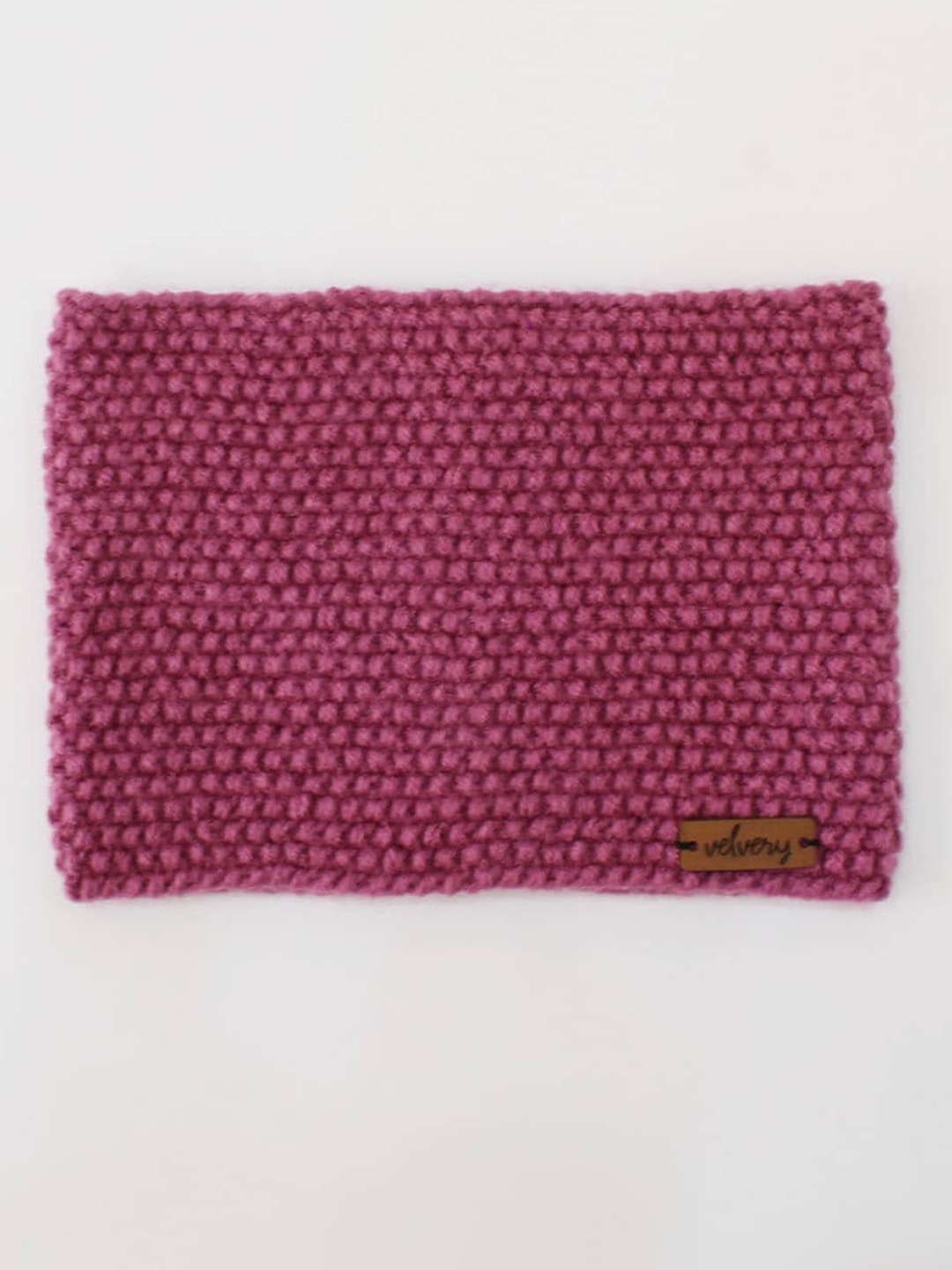 

Velvery Women Self-Design Woollen Chill Wrap Headband, Purple