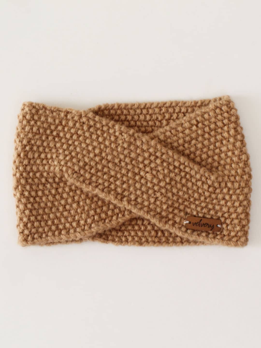 

Velvery Women Self Design Woollen Headband, Beige