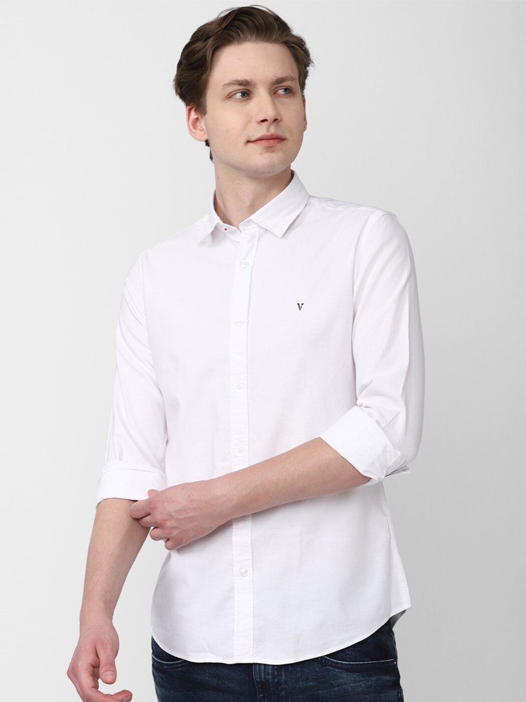 

Van Heusen Sport Spread Collar Slim Fit Cotton Casual Shirt, White