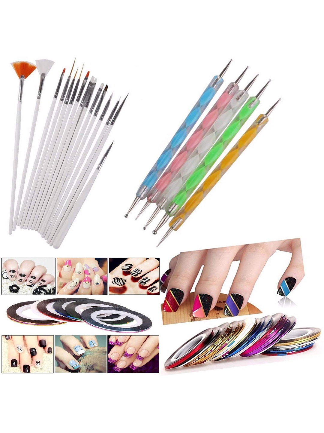 

DALUCI 30 Pcs Nail Art Kit, Green
