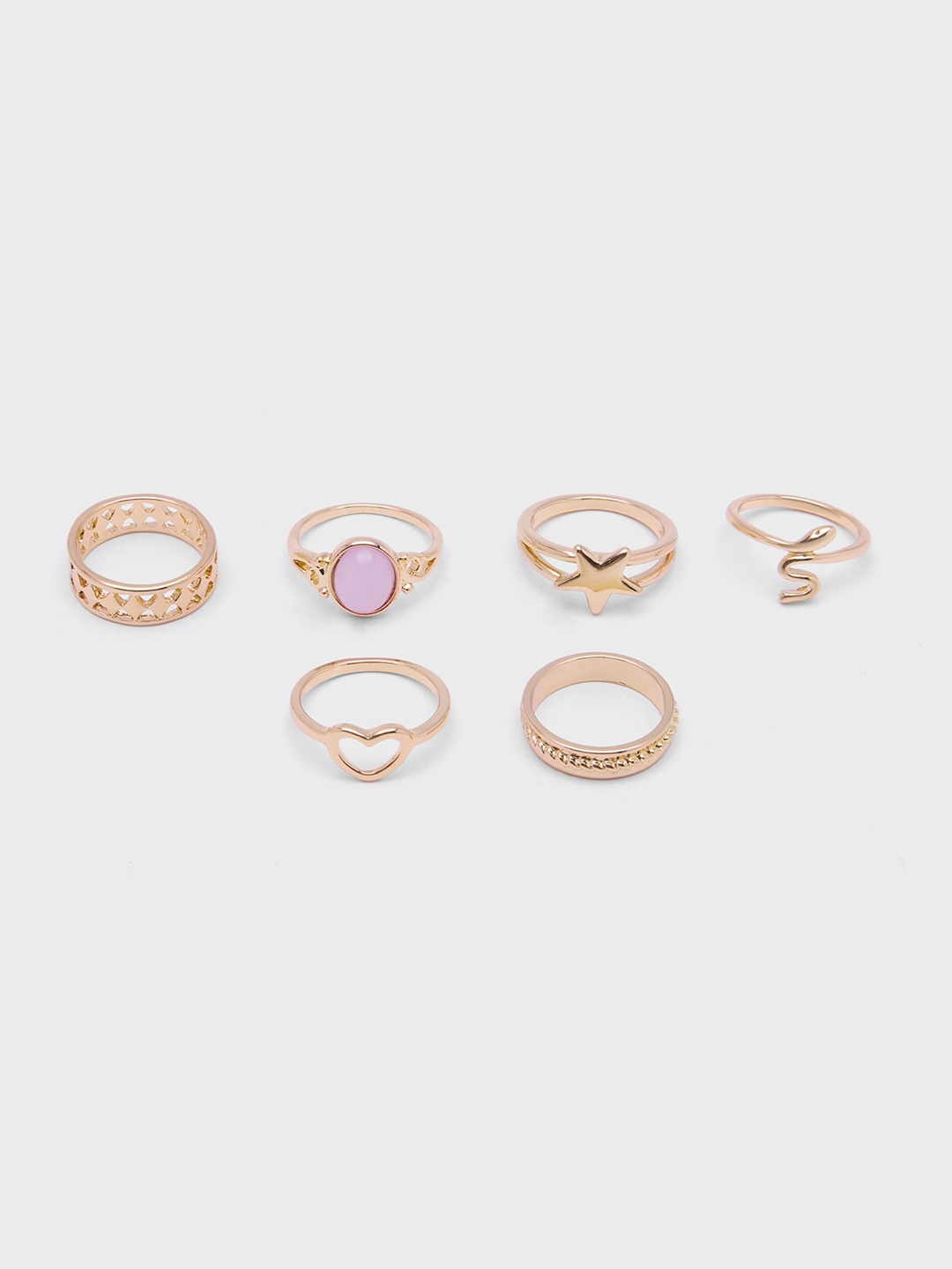 

20Dresses Pack Of 3 Classic Finger Ring, Gold