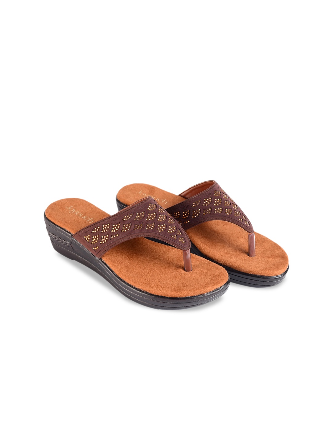 

Joytouch Embellished Comfort Heels, Brown