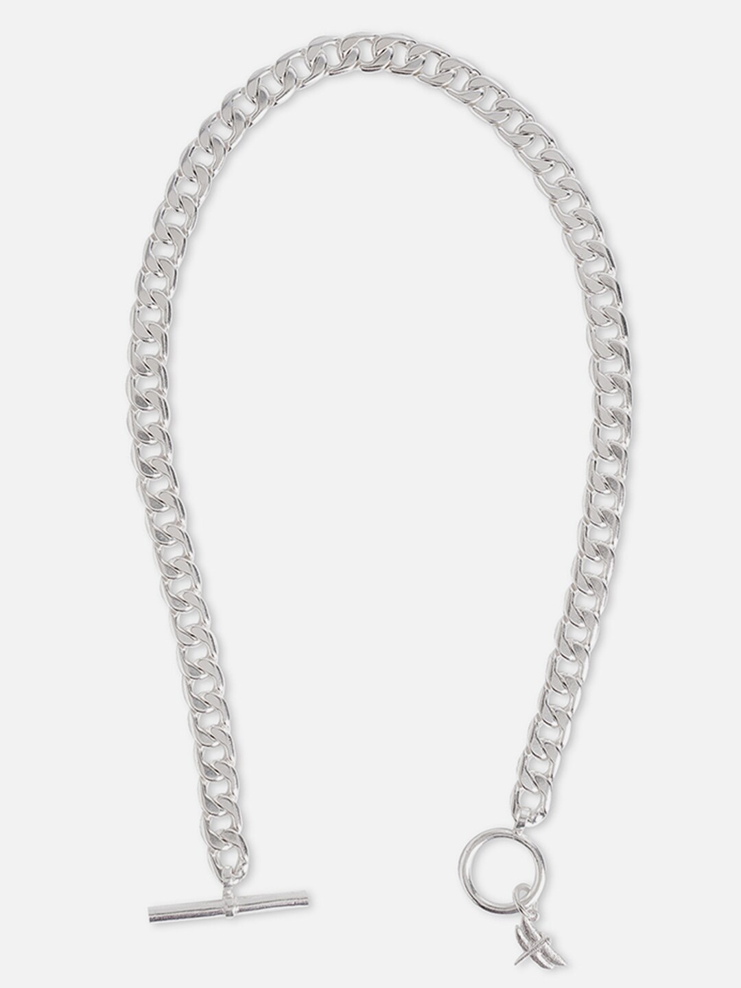 

Tipsyfly Brass-Plated Cuban Curb Chain, Silver