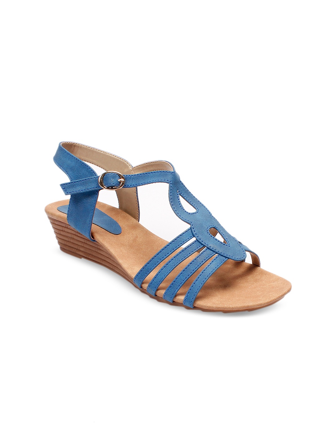 

meriggiare Women Blue Solid Sandals