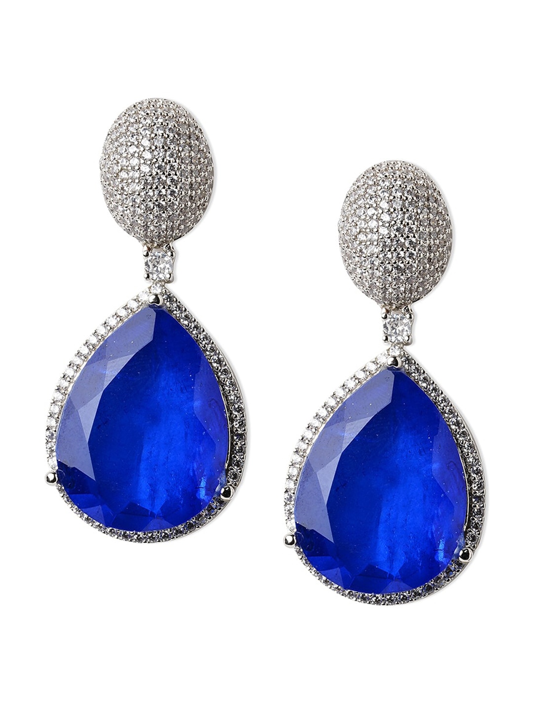 

Tipsyfly Brass-Plated Contemporary Drop Earrings, Silver