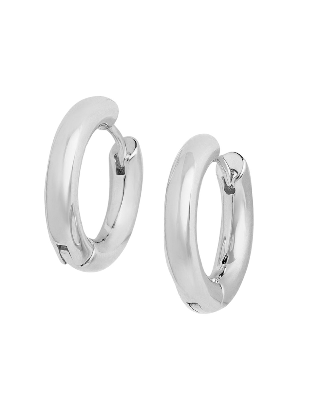 

Tipsyfly Brass-Plated Contemporary Half Hoop Earring, Silver