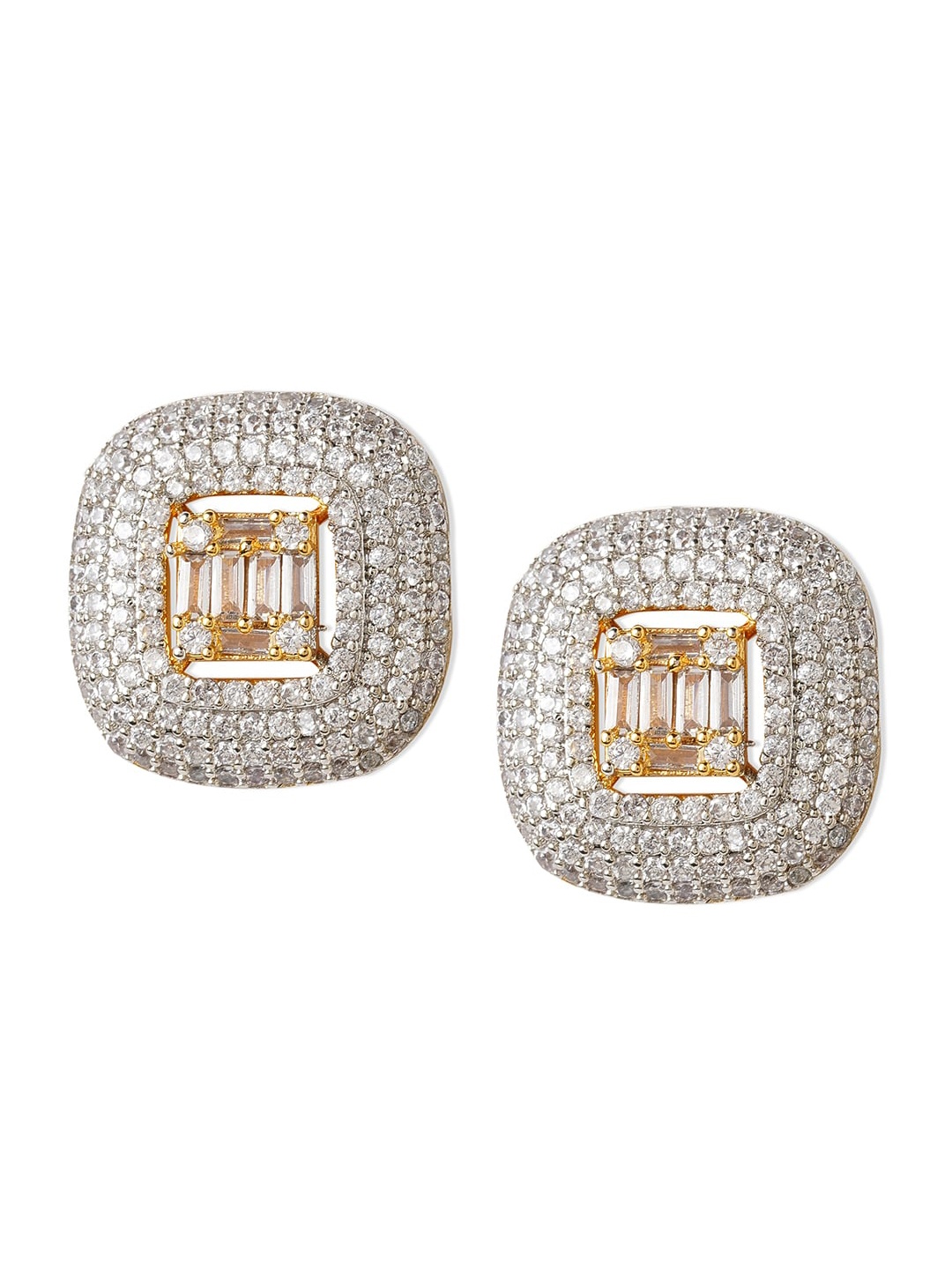 

Tipsyfly Brass-Plated Contemporary Studs Earrings, Gold