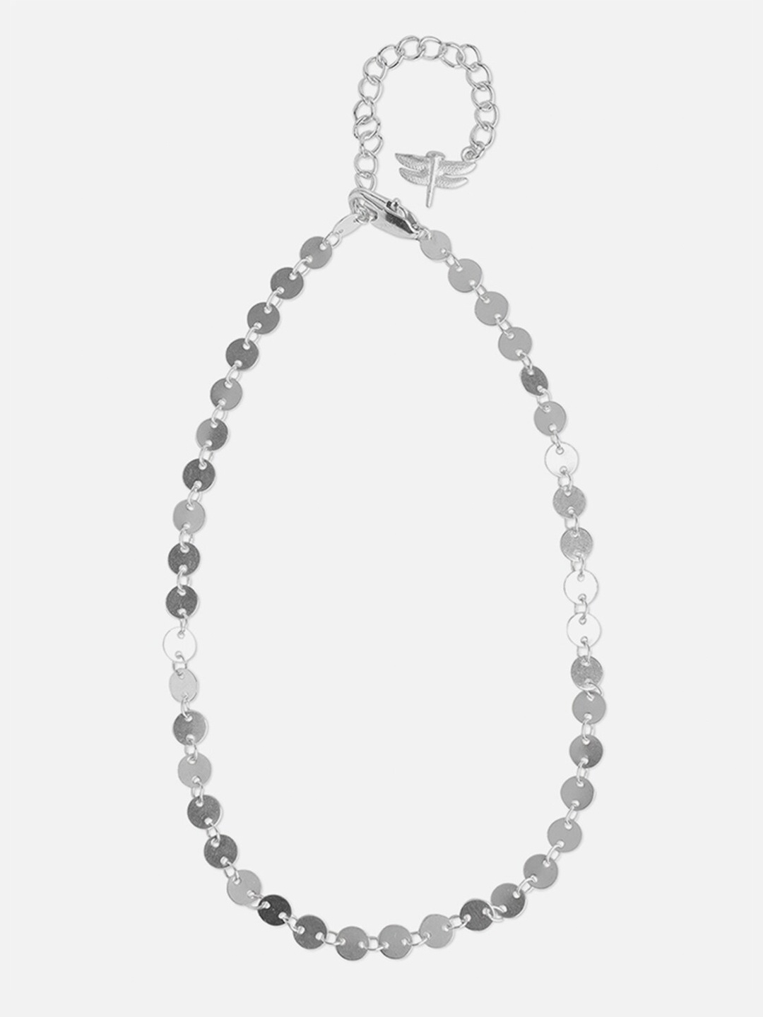 

Tipsyfly Brass-Plated Flat Sequin Chain, Silver