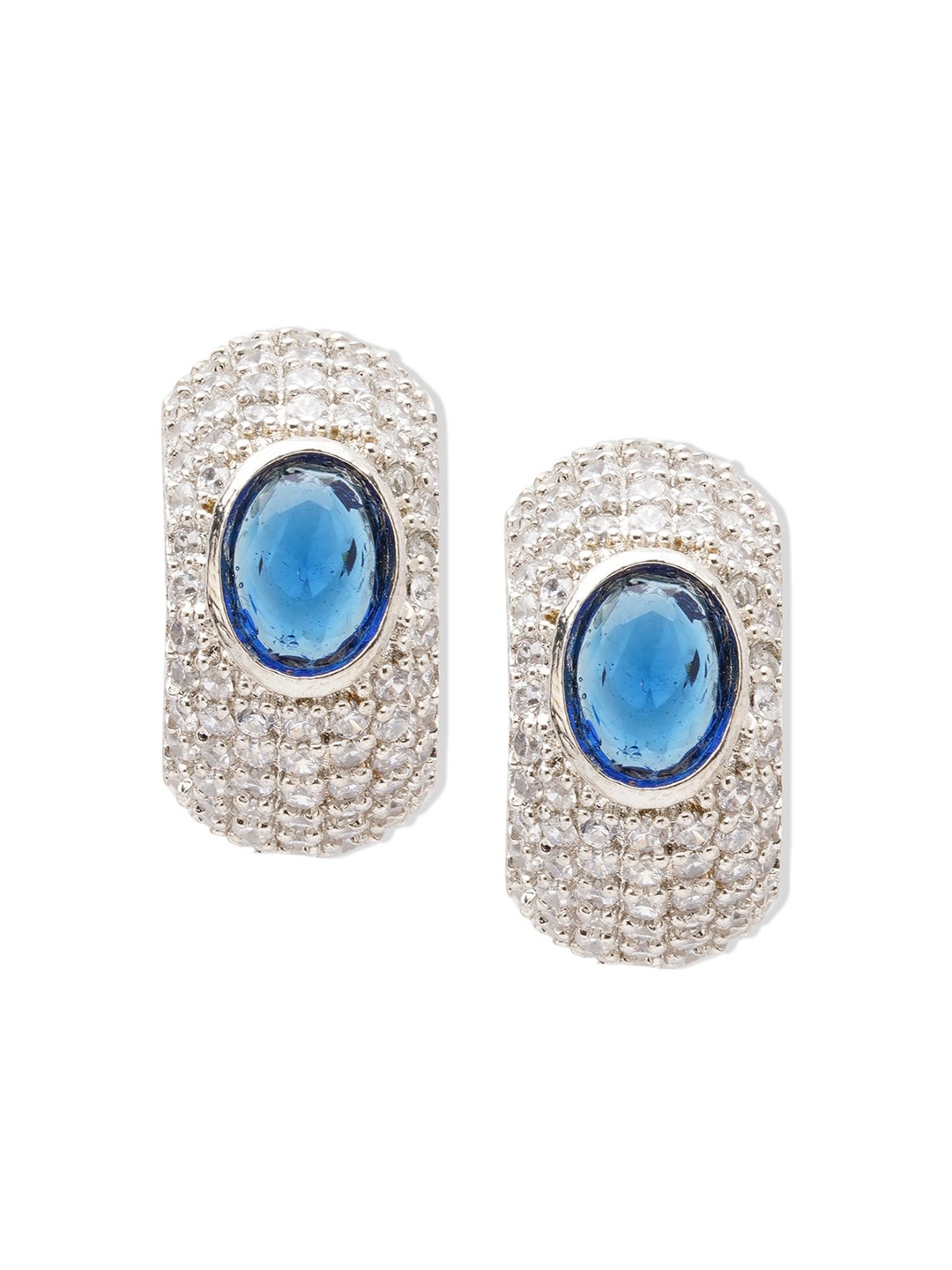 

Tipsyfly Brass-Plated Contemporary Studs Earrings, Silver