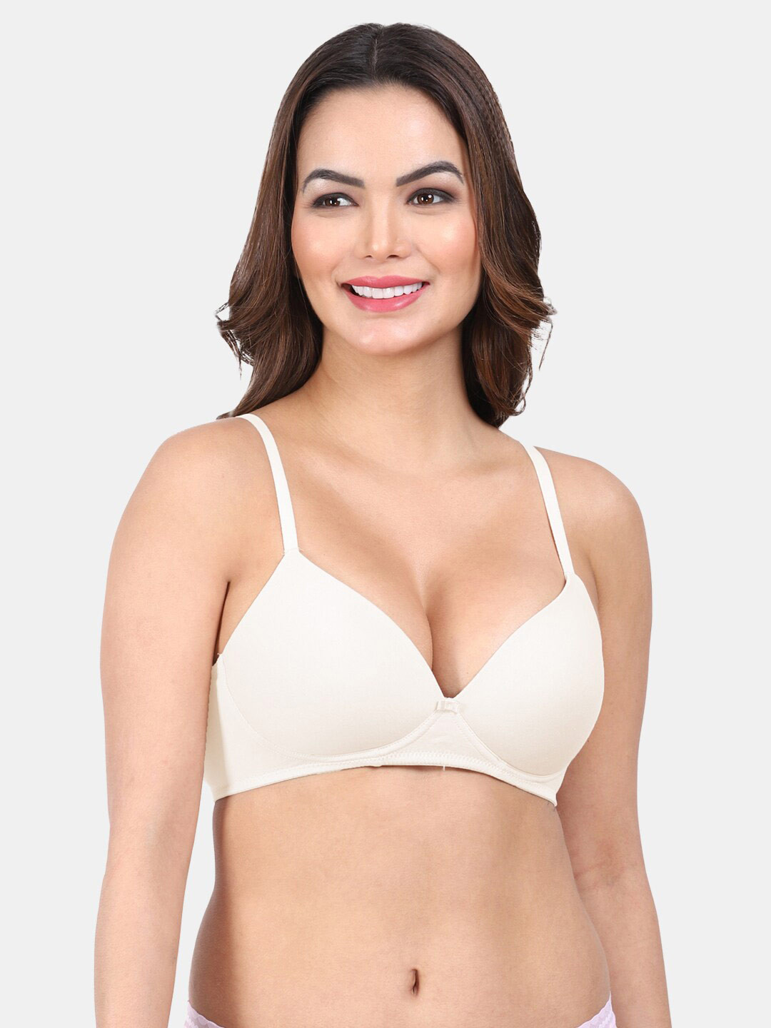 

Amour Secret Lightly Padded Cotton All Day Comfort Seamless T-shirt Bra, Beige