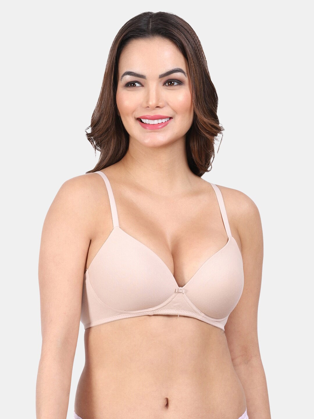 

Amour Secret Lightly Padded Cotton All Day Comfort Seamless T-shirt Bra, Beige