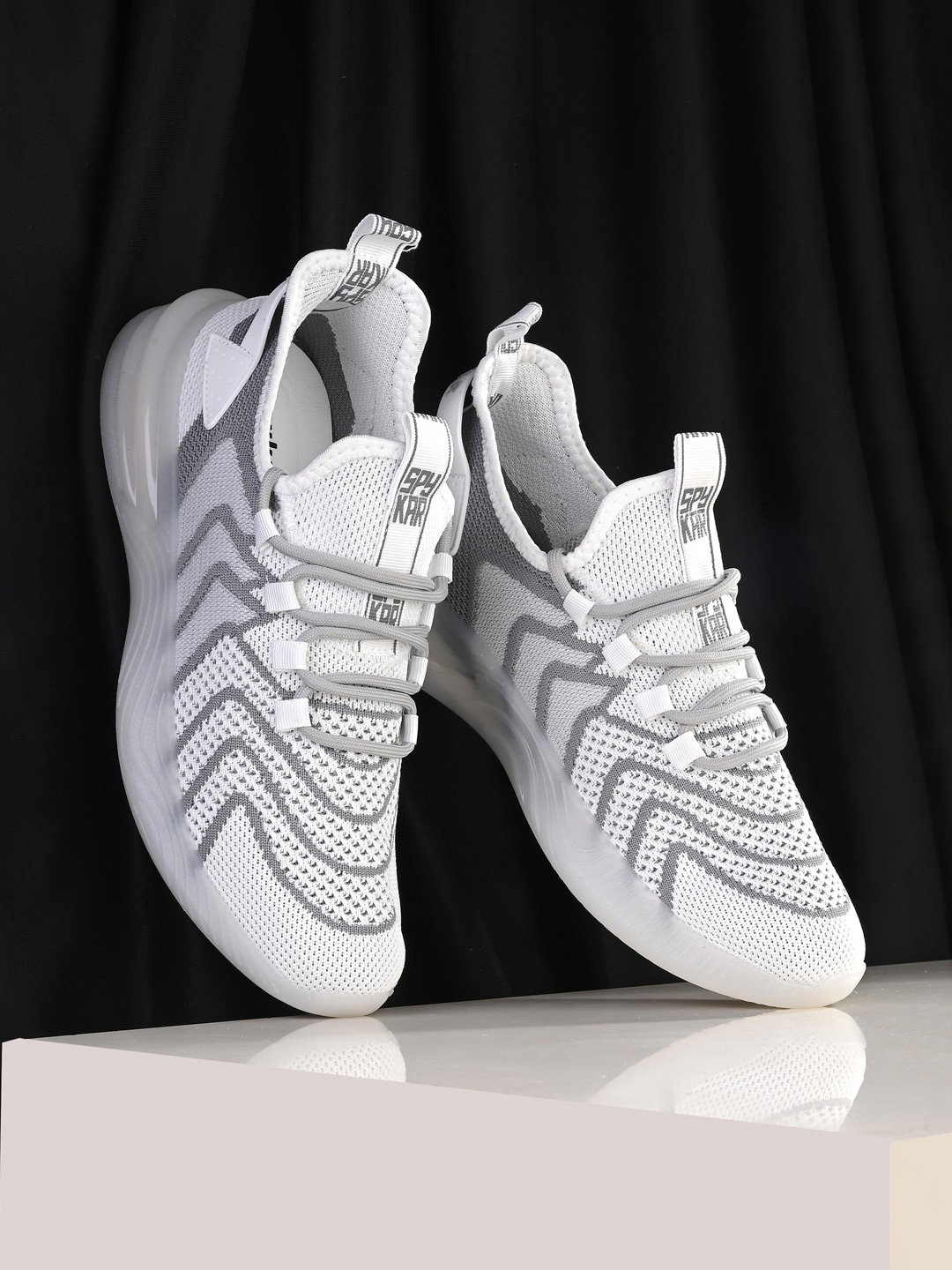 

SPYKAR Men Woven Design Sweat Absorbtion Sneakers, White