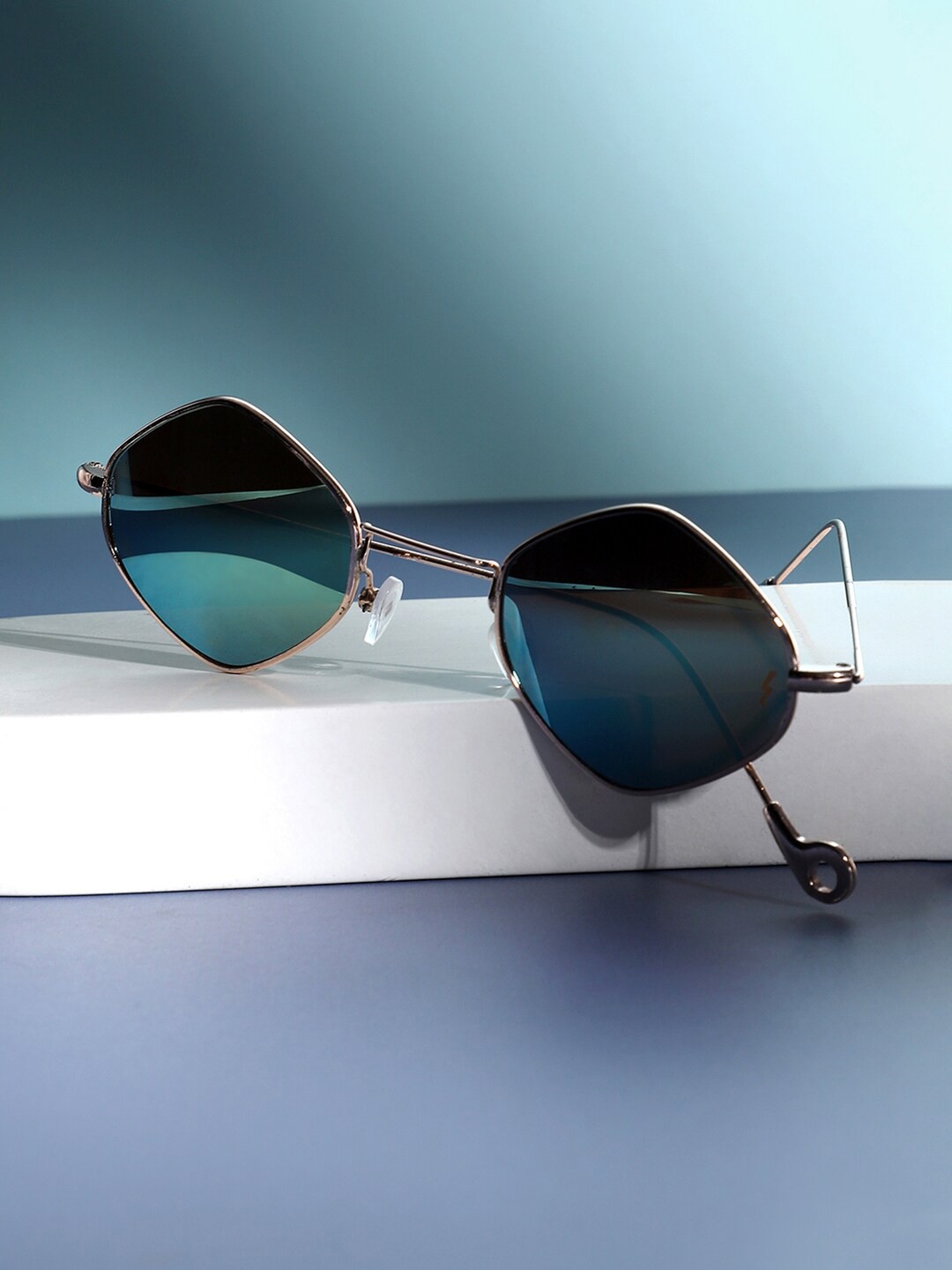 

French Accent Men Round Sunglasses with Polarised Lens SUM23FA_HSSG1414, Gold