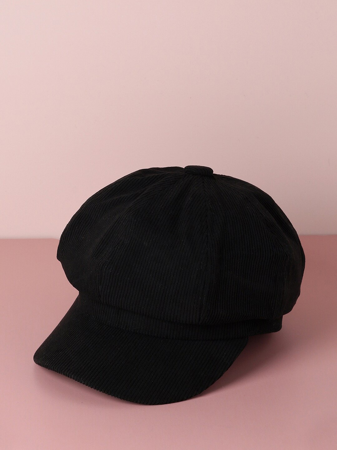 

French Accent Men Newsboy Hat, Black