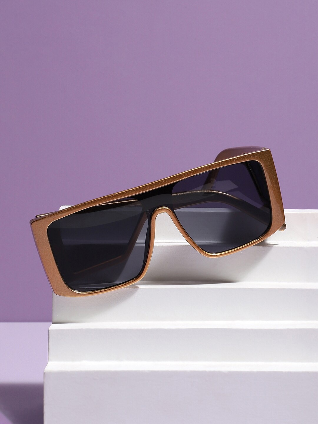 

French Accent Men Rectangular Sunglasses UV Protected Lens SUM23FA_HSSG1006, Mustard