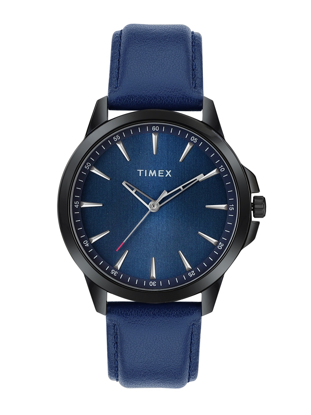 

Timex Men Brass Dial & Leather Straps Analogue Watch TWEG165SMU09, Navy blue