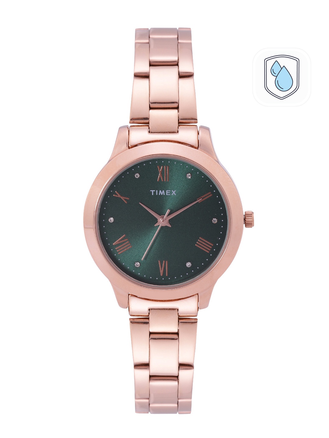 

Timex Women Stainless Steel Bracelet Style Straps Analogue Watch TWEL99SMU10, Green
