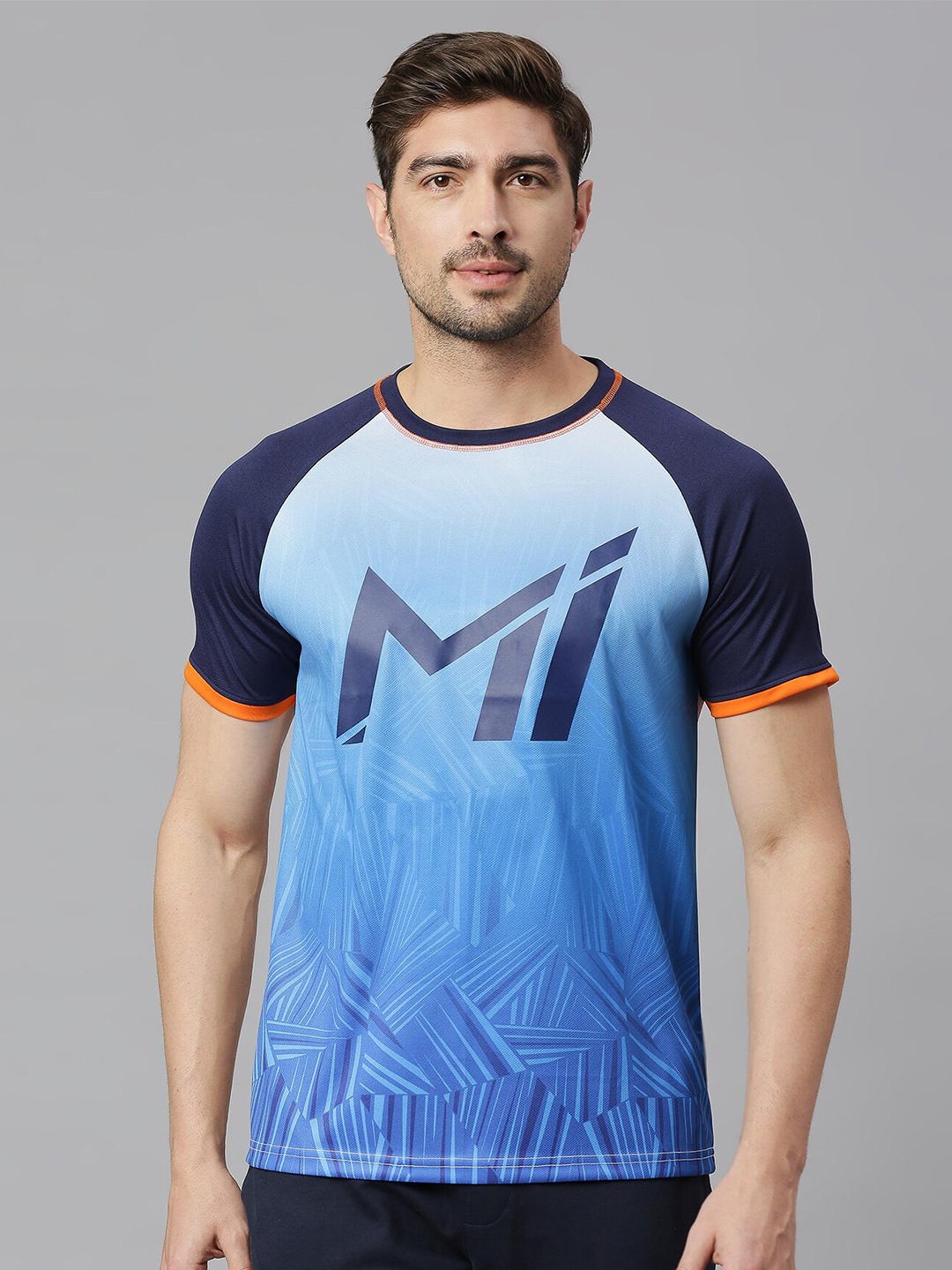 

FanCode Mumbai Indians Printed Round Neck Sports T-Shirt, Blue