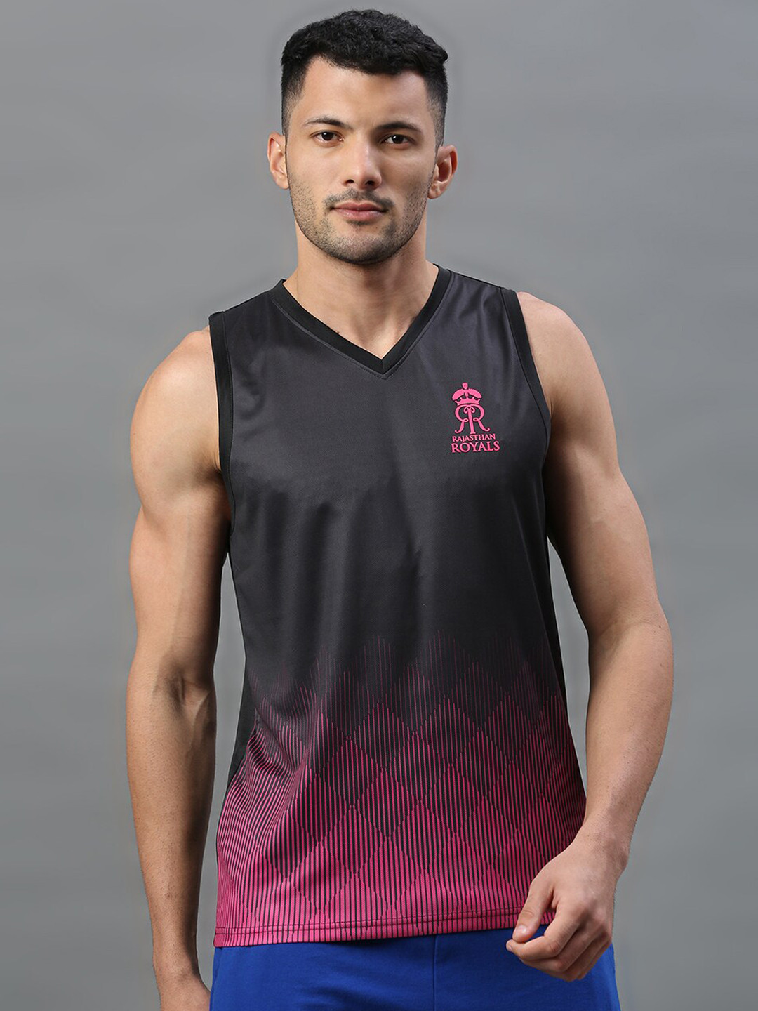 

FanCode Printed Gym Innerwear Vests, Black