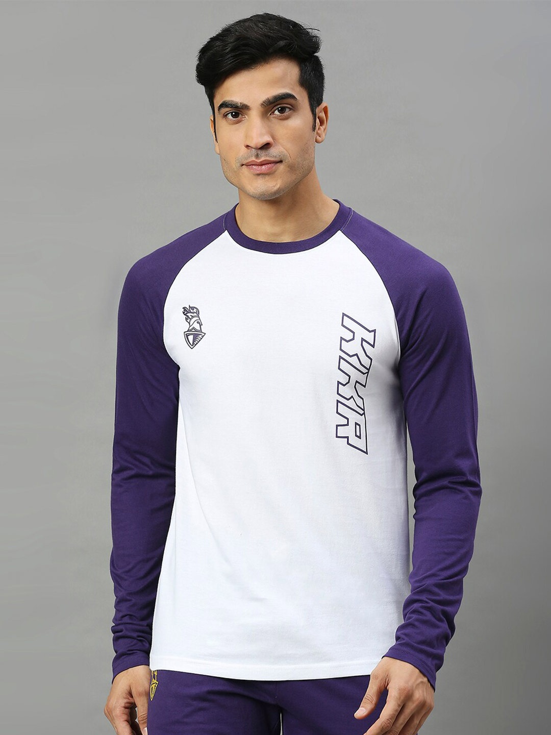 

FanCode Kolkata Knight Riders Printed Cotton Sports T-Shirt, White