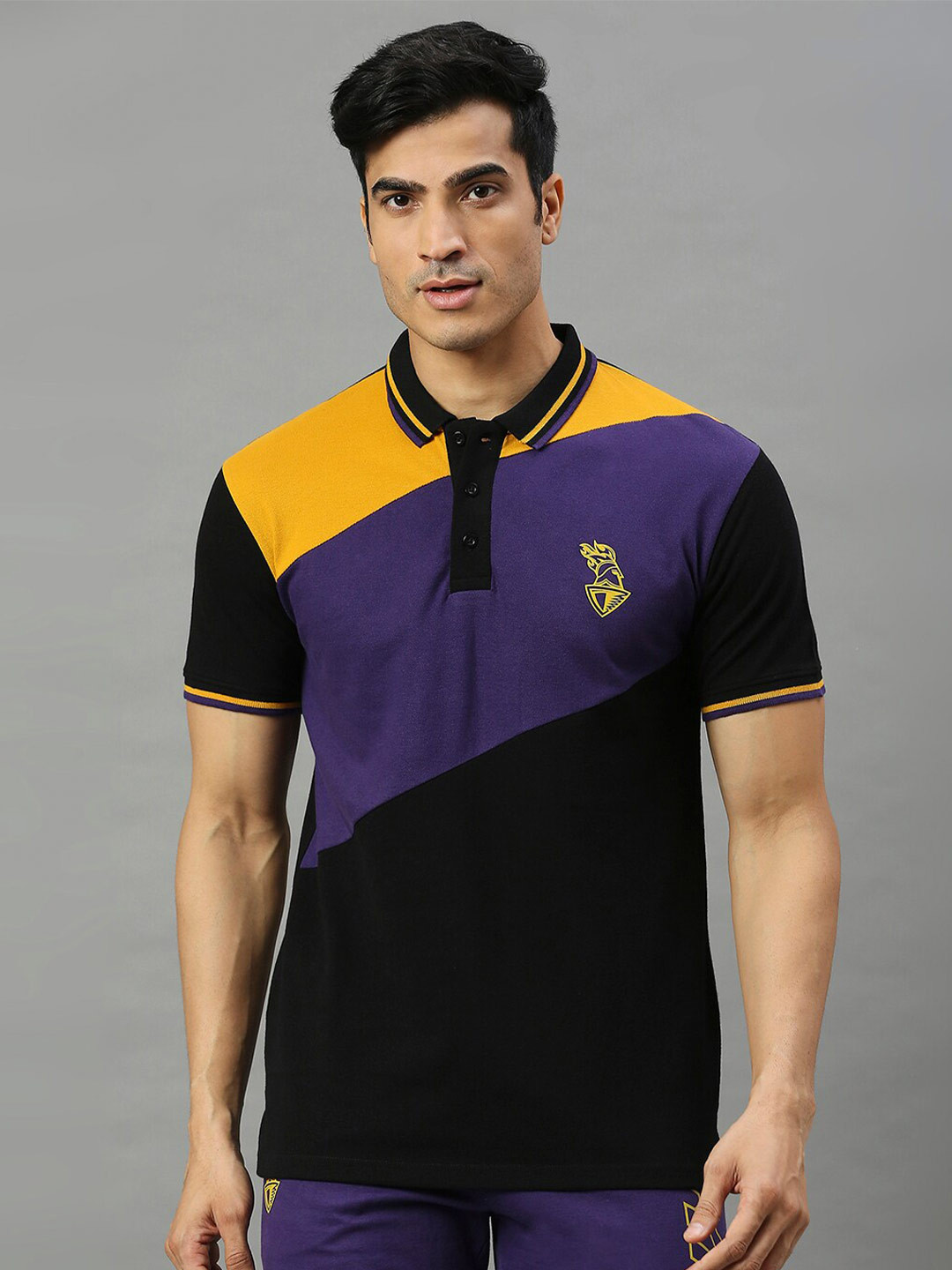 

FanCode Kolkata Knight Riders Printed Cotton T-shirt, Black