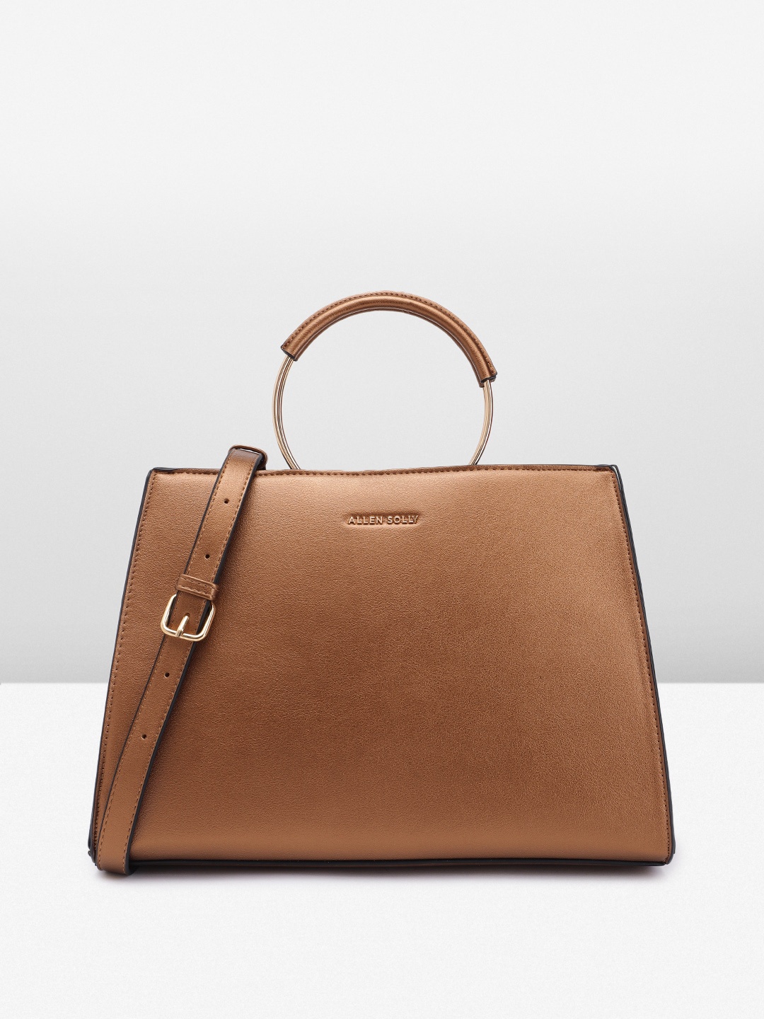 

Allen Solly Structured Handheld Bag, Bronze