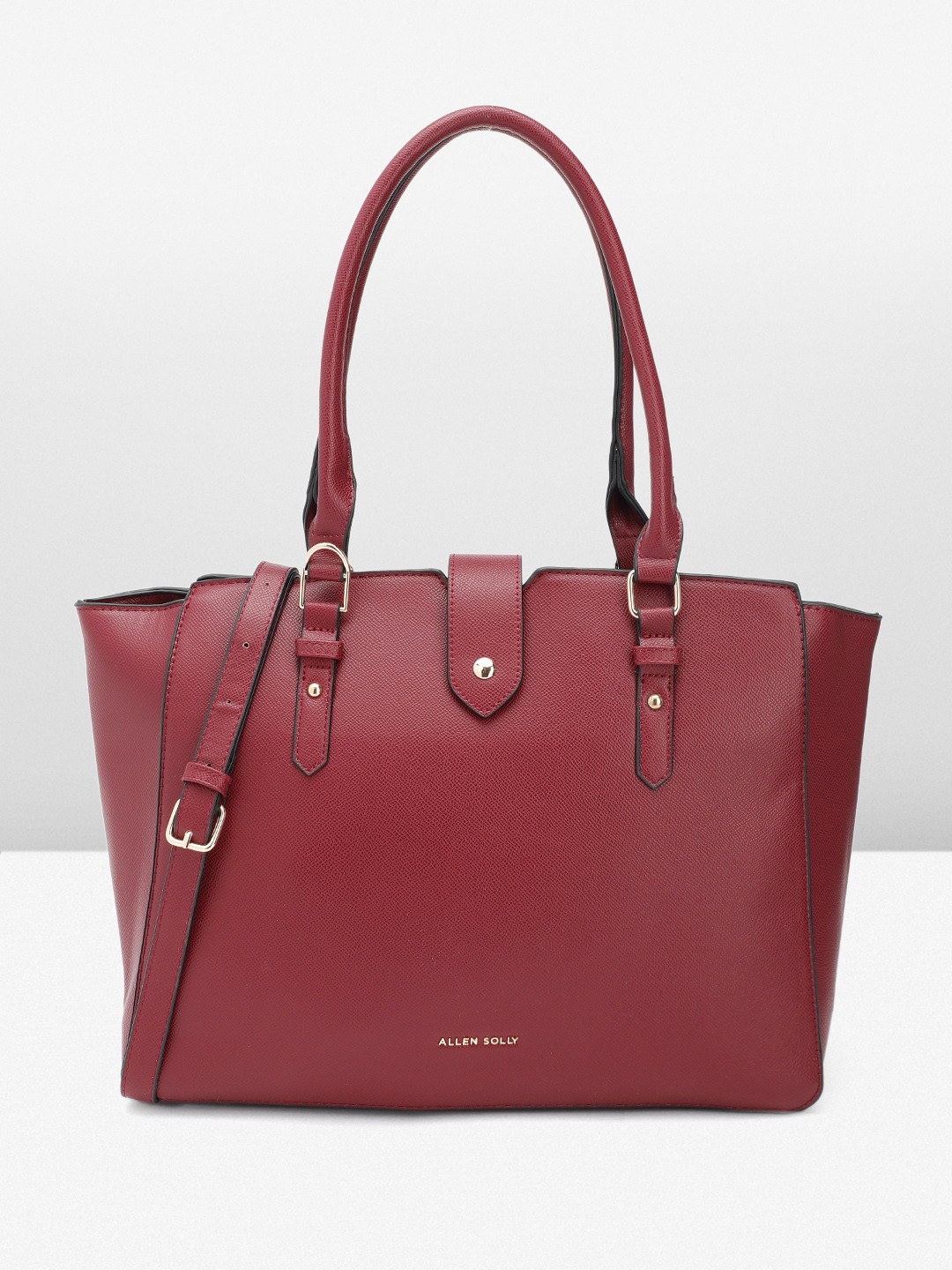 

Allen Solly Solid Shoulder Bag With Laptop Sleeve, Burgundy