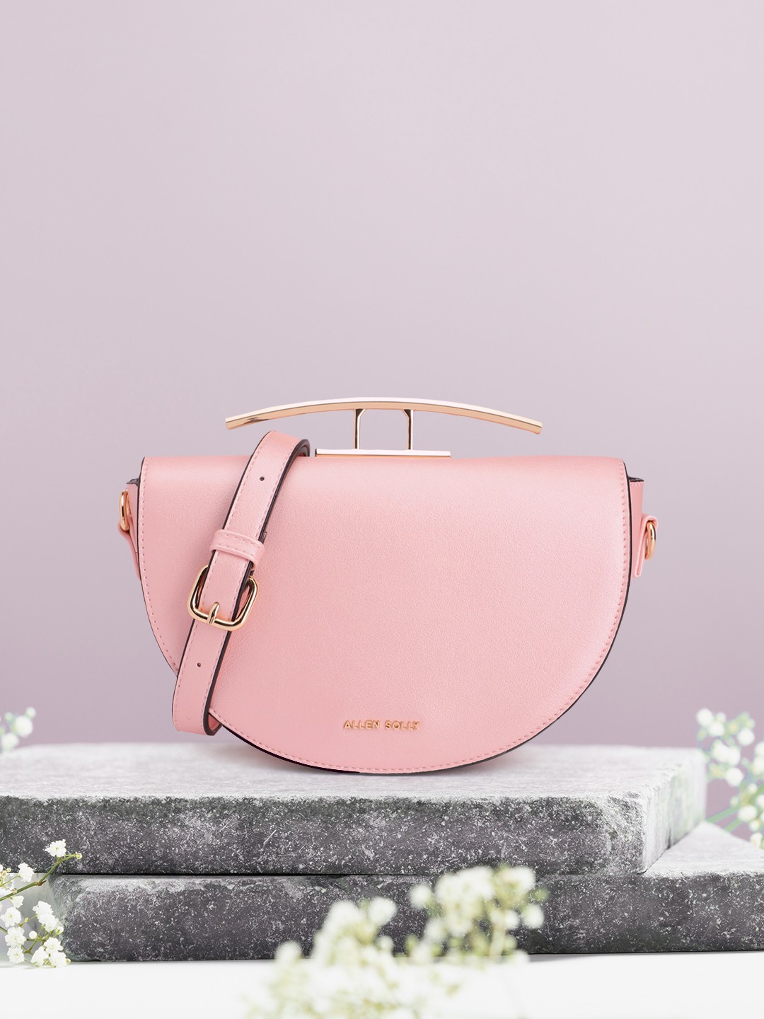 

Allen Solly Women Solid Satchel, Pink