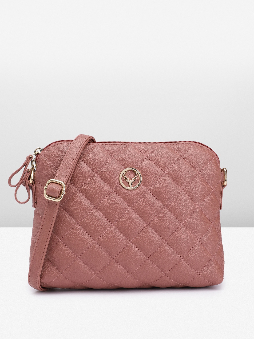 

Allen Solly Women Quilted Sling Bag, Pink