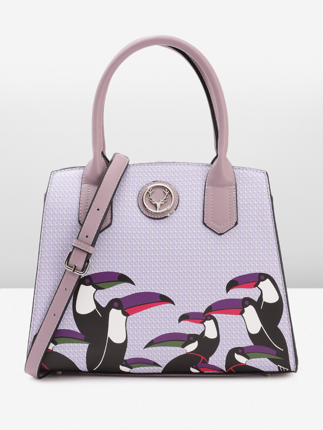 

Allen Solly Printed Handheld Bag, Purple