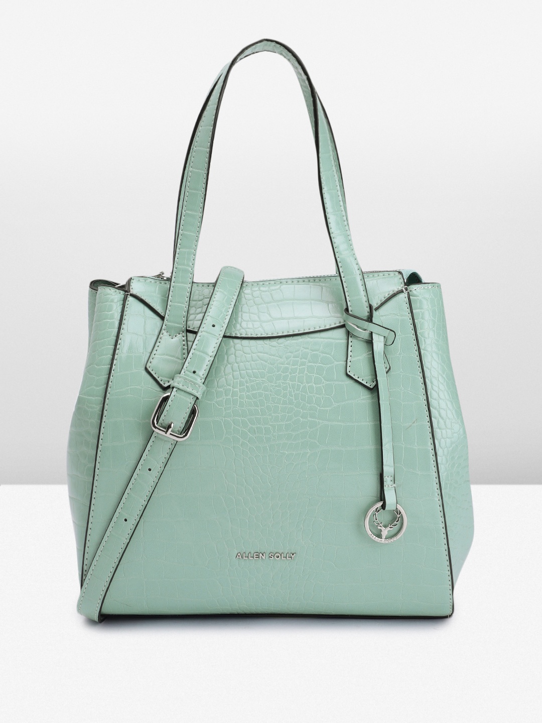 

Allen Solly Women Textured Shoulder Bag, Sea green