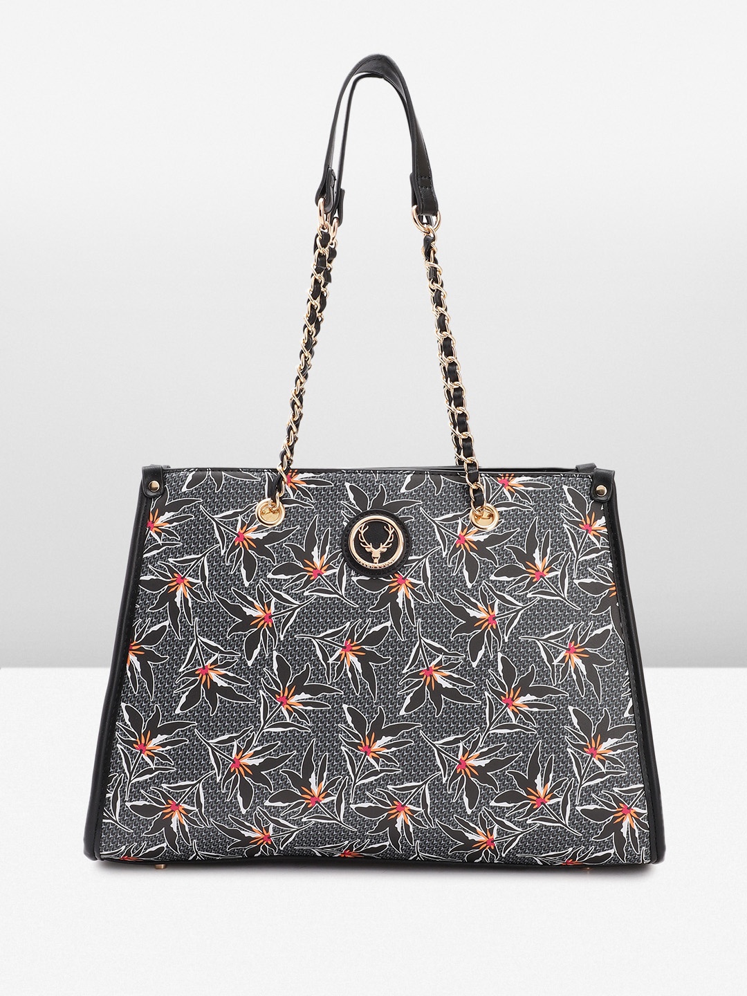 

Allen Solly Women Floral Printed Shoulder Bag, Black