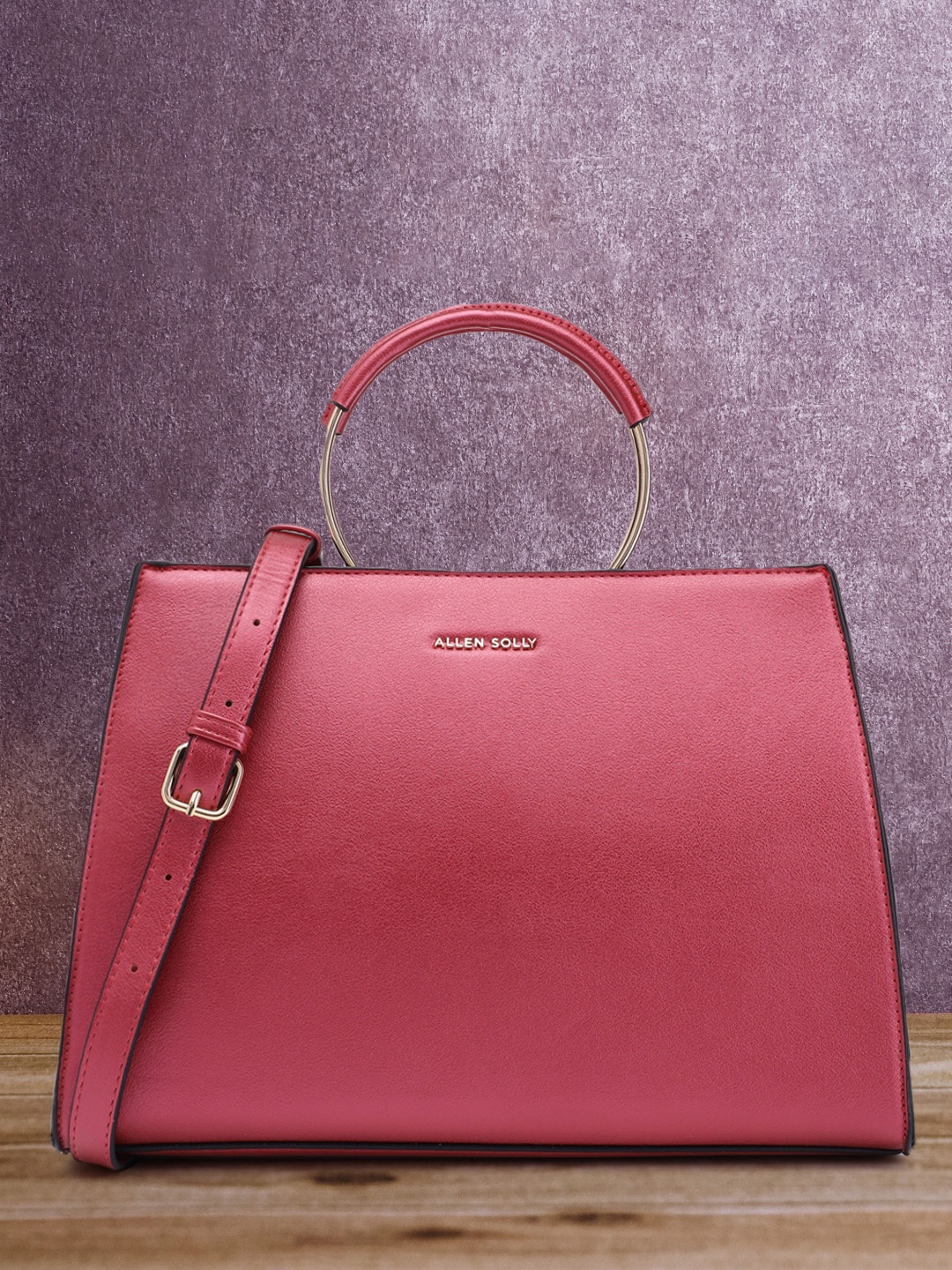 

Allen Solly Women Solid Handheld Bag, Pink