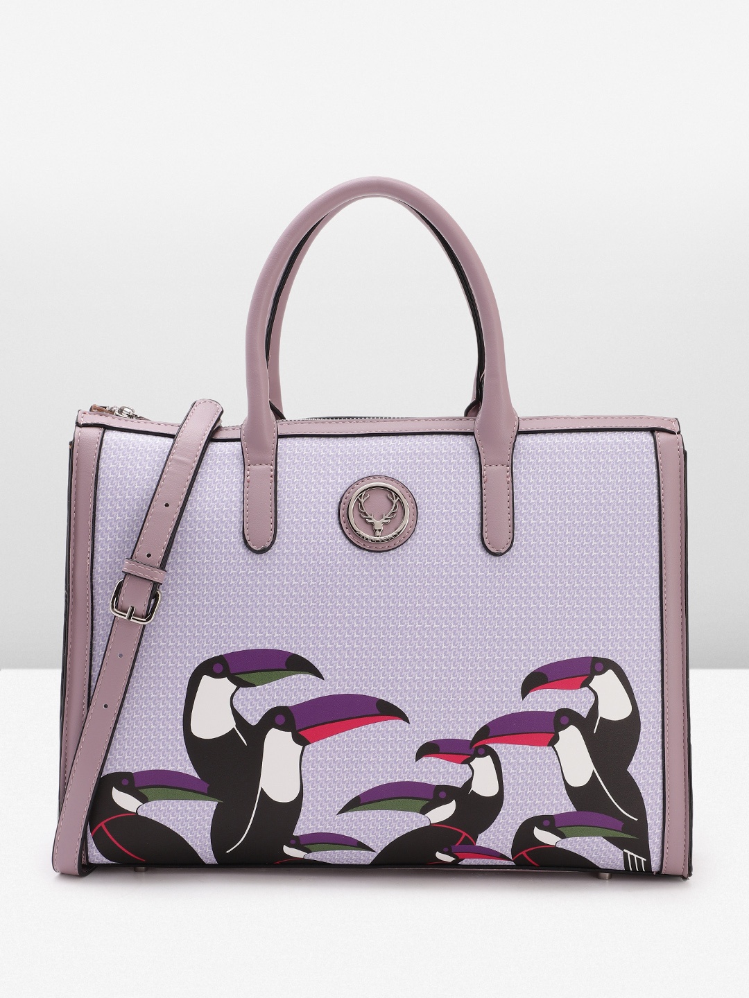 

Allen Solly Printed Handheld Bag, Purple