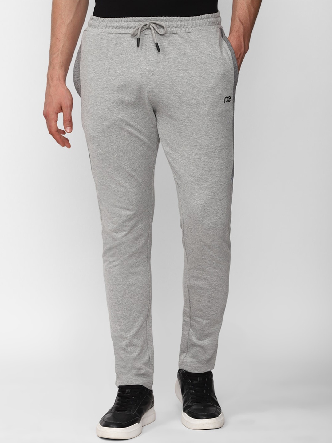 

Peter England Men Cotton Mid-Rise Track Pants, Grey