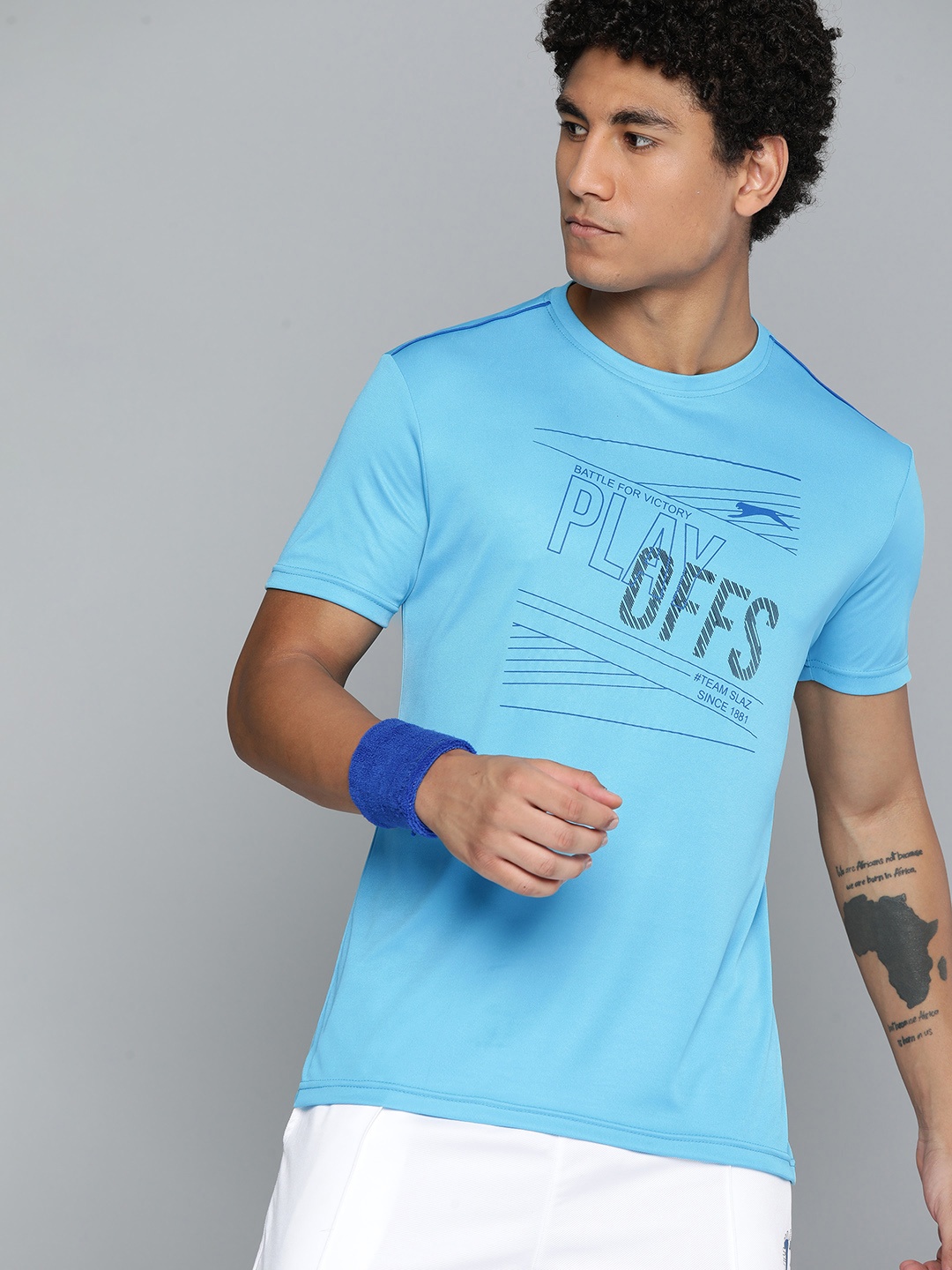 

Slazenger Typography Printed T-shirt, Turquoise blue