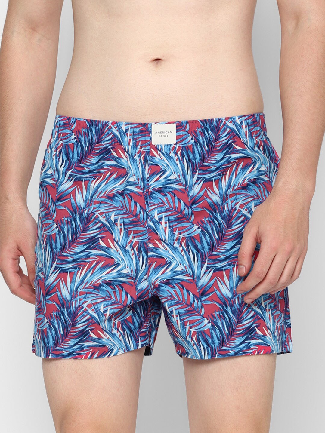 

AMERICAN EAGLE OUTFITTERS Men Tropical Printed Boxer- WES0233222615, Blue